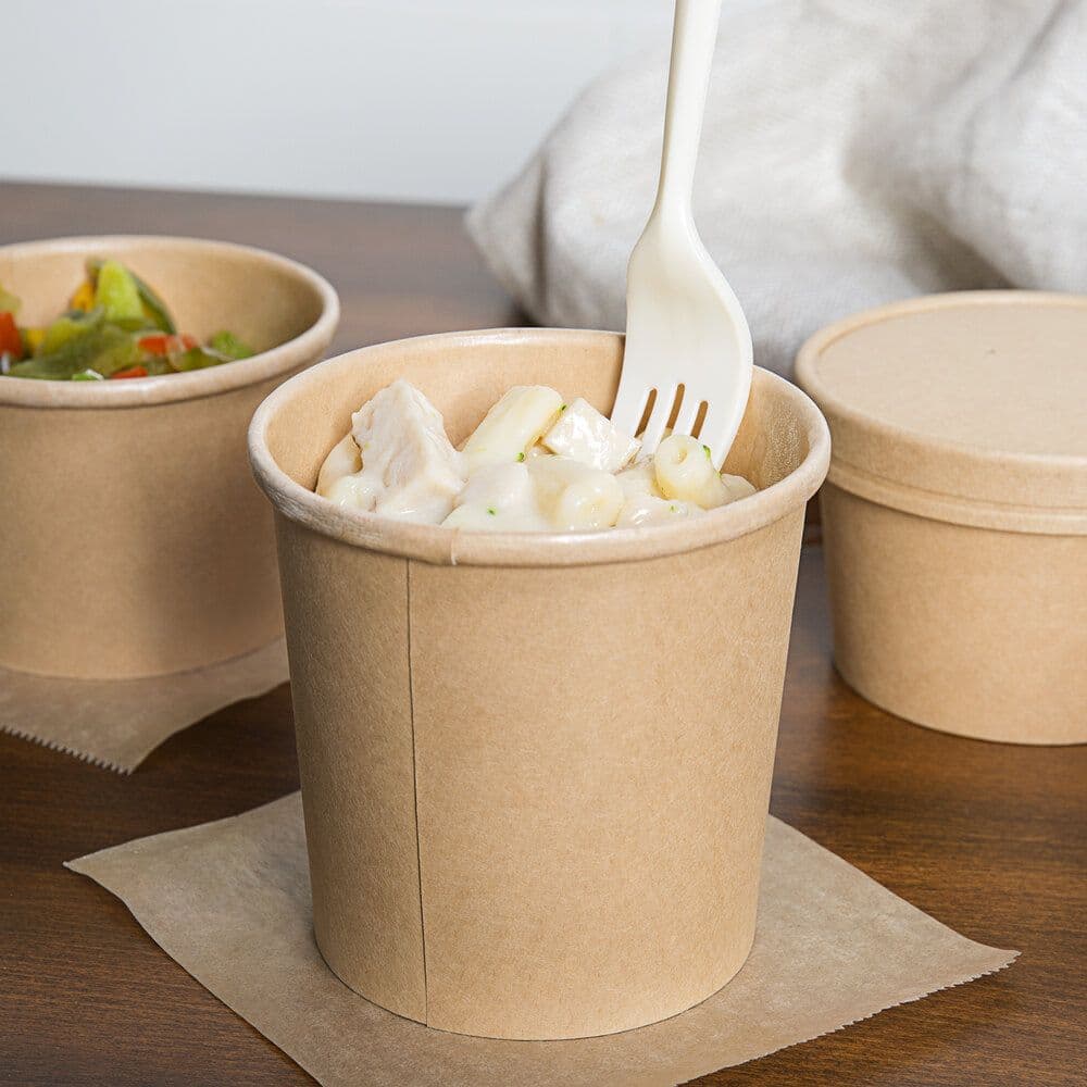 500 x Kraft Brown Paper Soup Tubs - Multiple Sizes