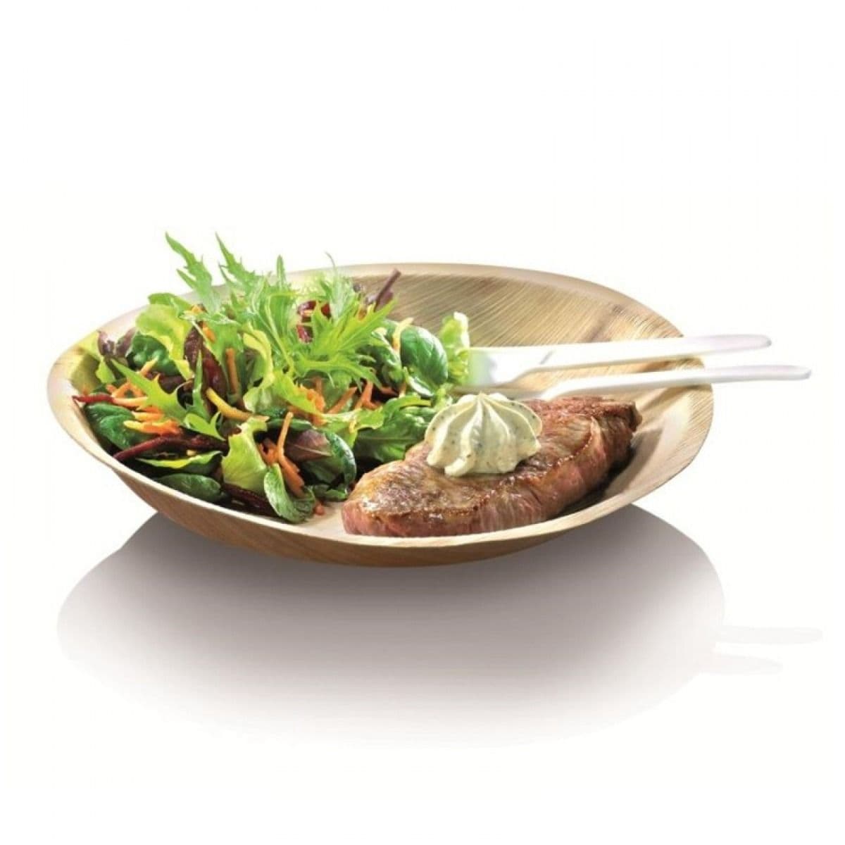 25 x Round 9" Biodegradable Palm Leaf Plates