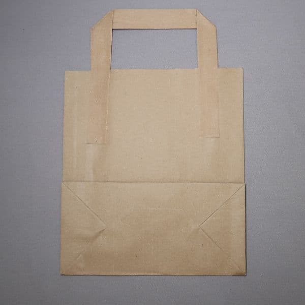 250 x Small Brown Tape Handle Paper Carrier Bags