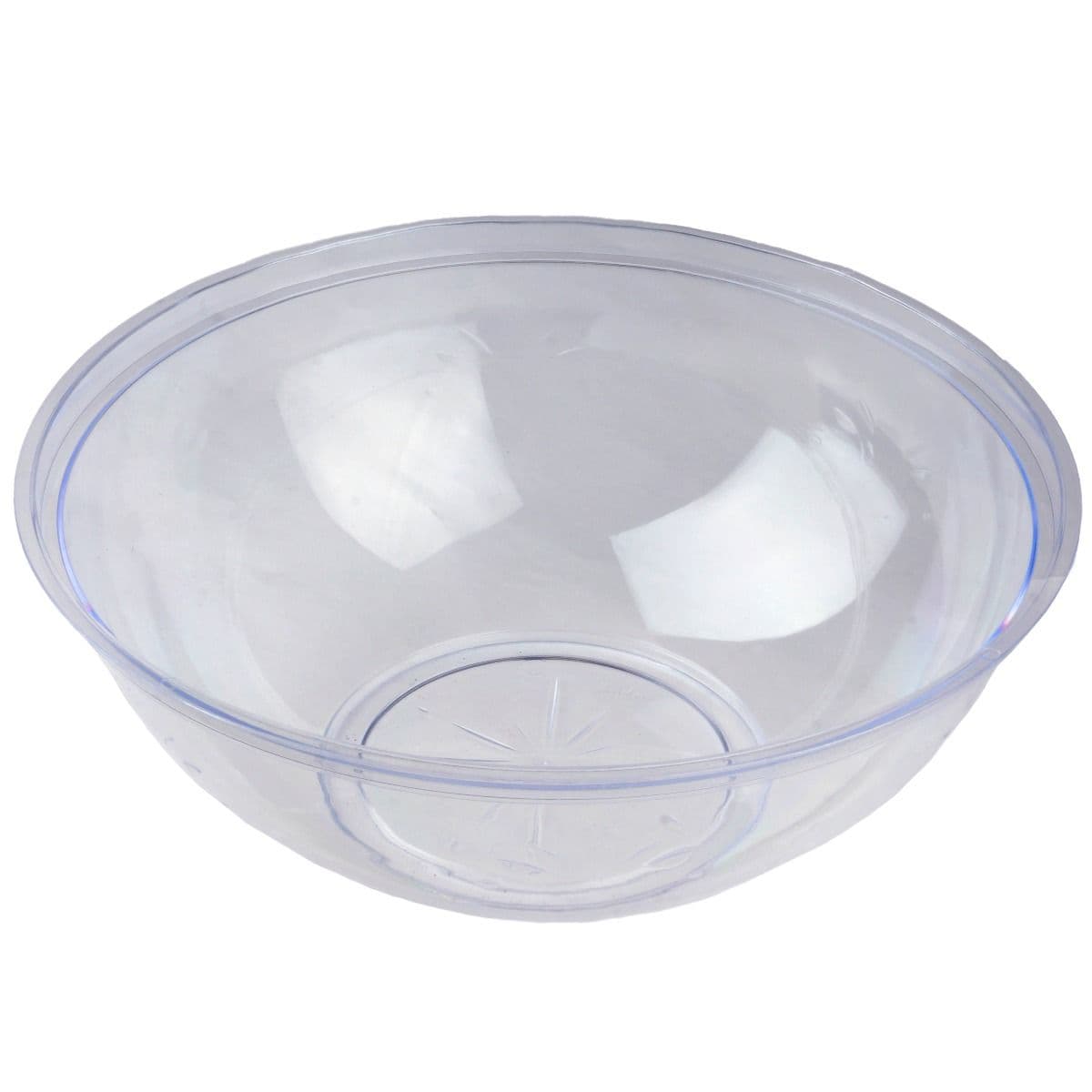 Clear Round Rigid Plastic Salad Bowl