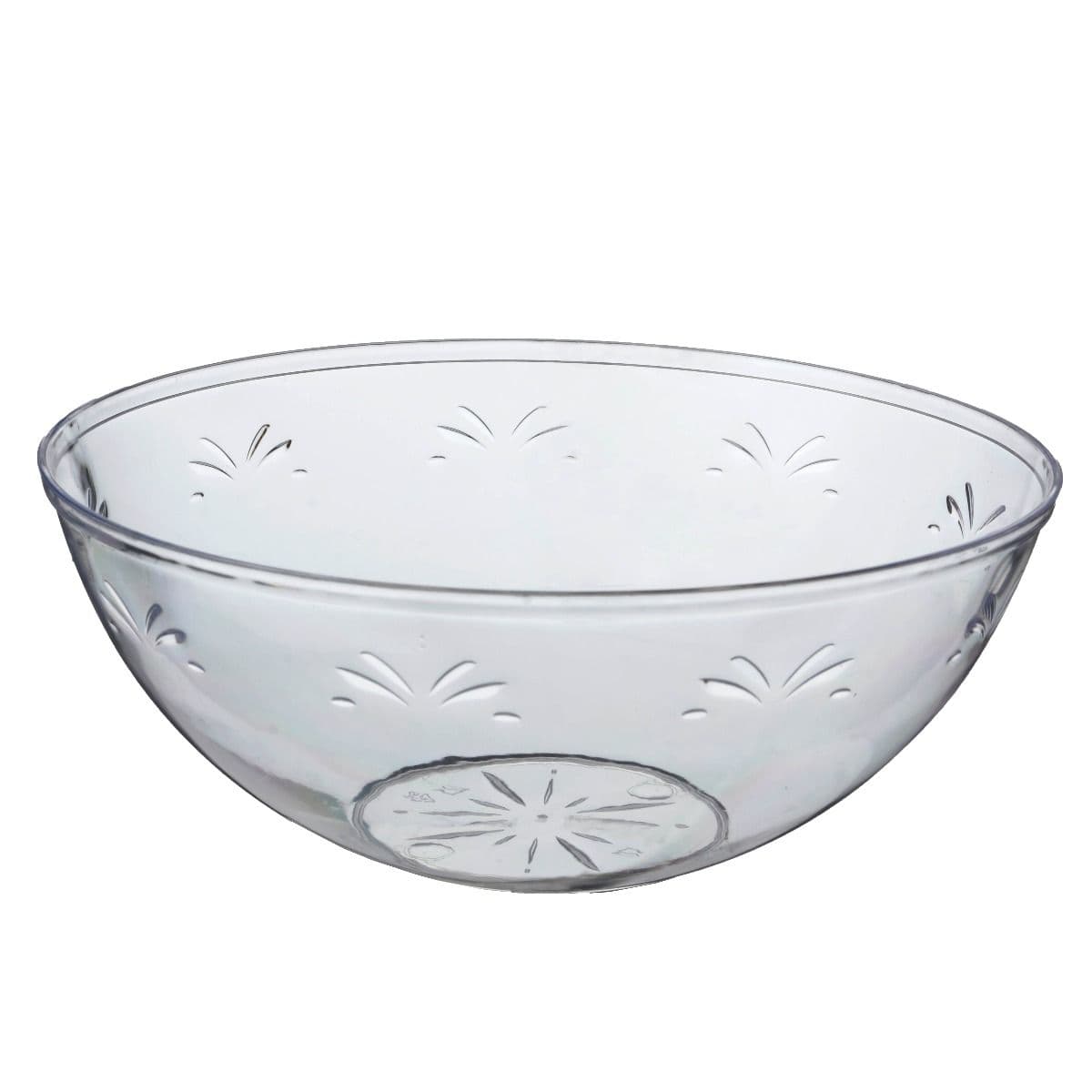 Clear Round Rigid Plastic Salad Bowl