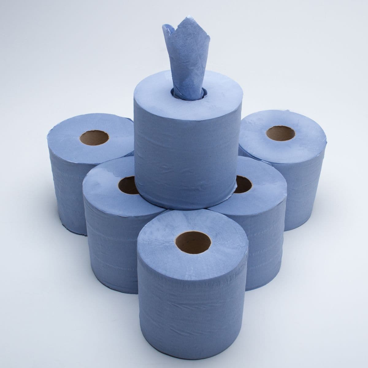 2 Ply Blue Centre Feed Wiping Roll