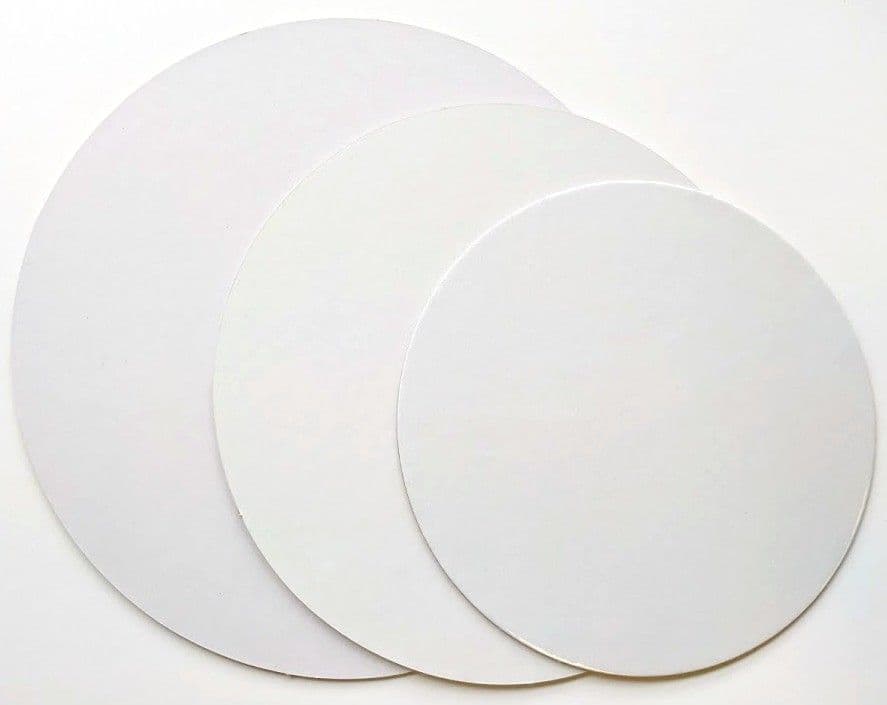 White Poly Coated Thin Card Cake Circles (Pack of 100)
