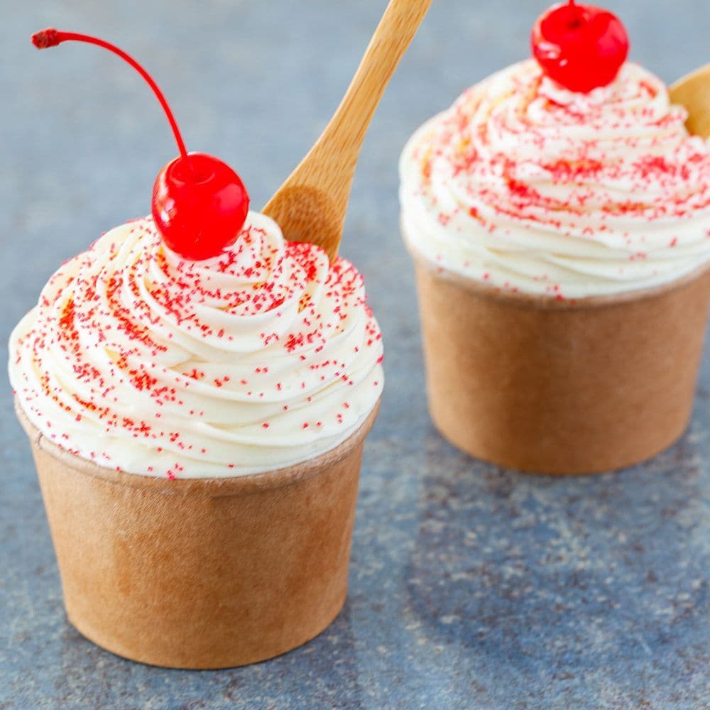 Kraft Brown Paper Ice Cream Tubs - Multiple Sizes