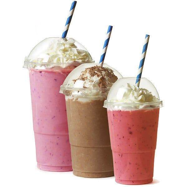 50 x PET Clear Plastic Smoothie Cups - Multiple Sizes