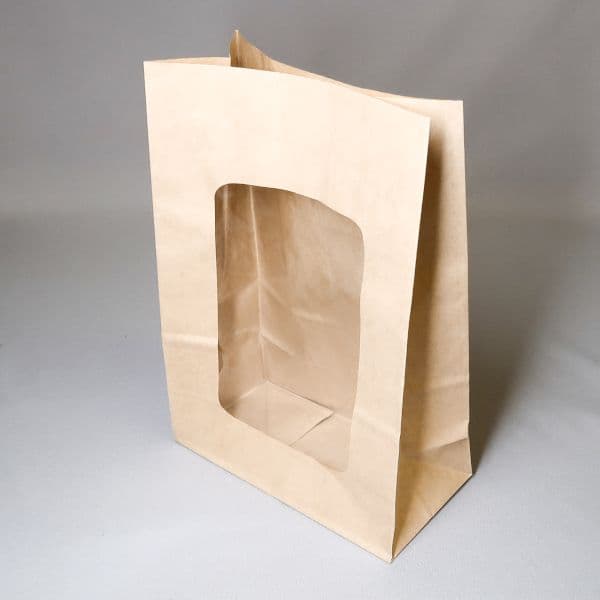 250 x Kraft Laminated Windowed Deli Bags