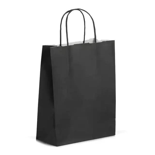 200 x Black 240 x 310 x 110mm Twist Handle Paper Carrier Bags