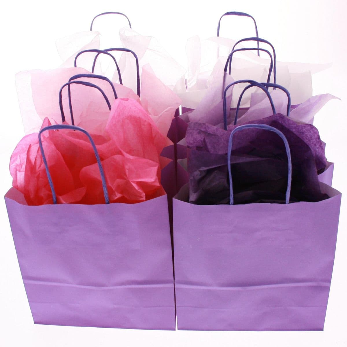 180 x 230 x 80mm Twist Handle Paper Carrier Bags - Various Colours