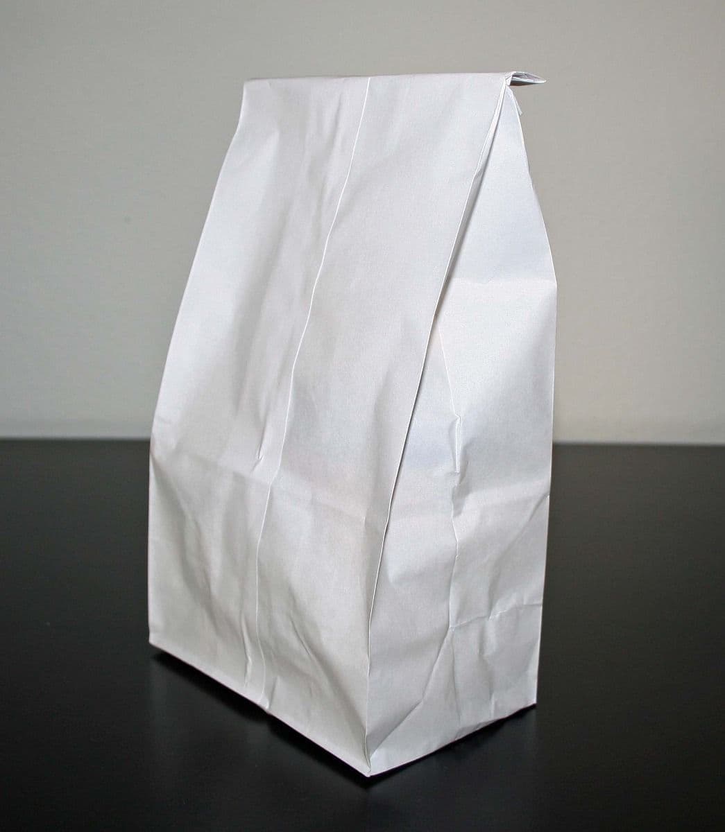 100 x Large White SOS Paper Grab Bag